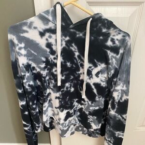 Chemistry Black and White Cropped Hoodie